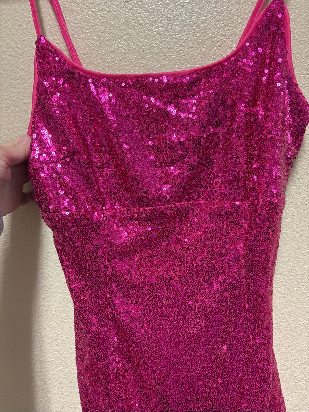 Lulu's Hot Pink Sequin Party Dress - Picture 4 of 8
